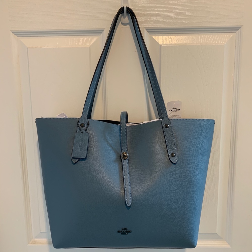 NWT COACH Chambray Blue Market Tote